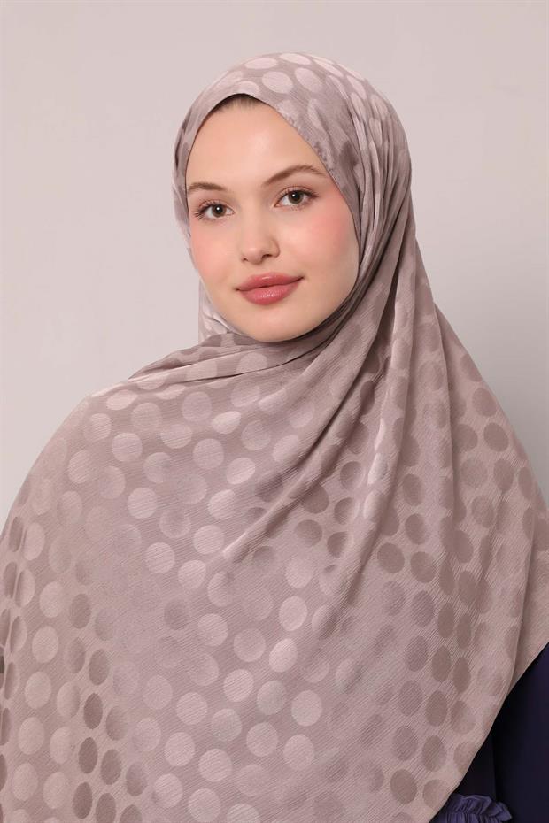 Vizon Benek Desenli Jakar Capri Şal