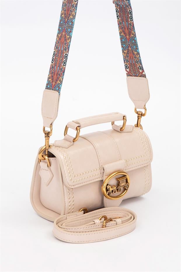 Vizon Benek Detay Omuz Çantası