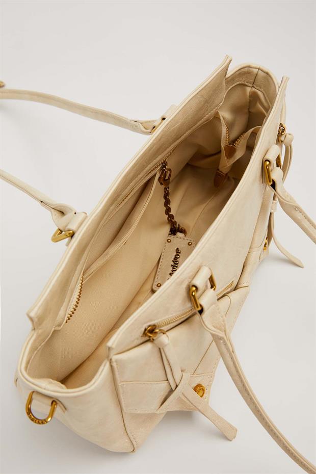 Vizon Çapraz Fermuar Detaylı Omuz Çantası