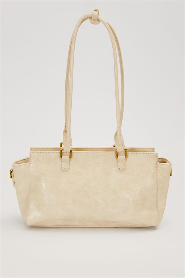 Vizon Çapraz Fermuar Detaylı Omuz Çantası