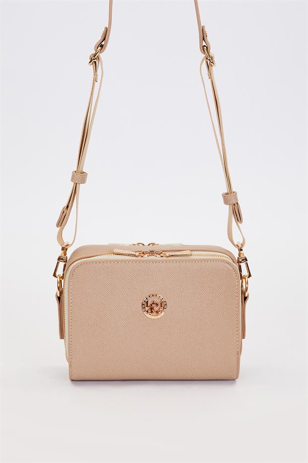 Vizon Çift Fermuarlı Ayarlanabilir Omuz Çantası