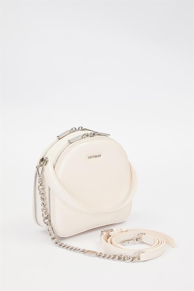 Vizon Çift Fermuarlı Omuz Çantası