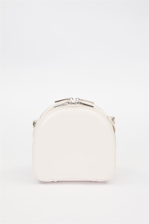 Vizon Çift Fermuarlı Omuz Çantası