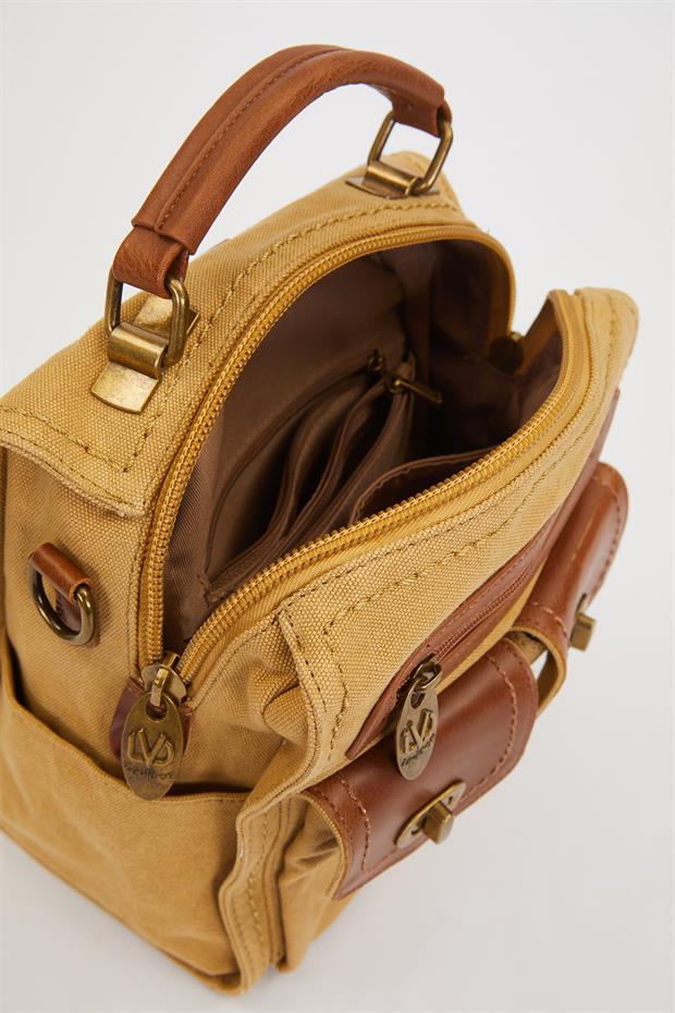 Vizon Çift Gözlü Fermuarlı Sırt Çantası