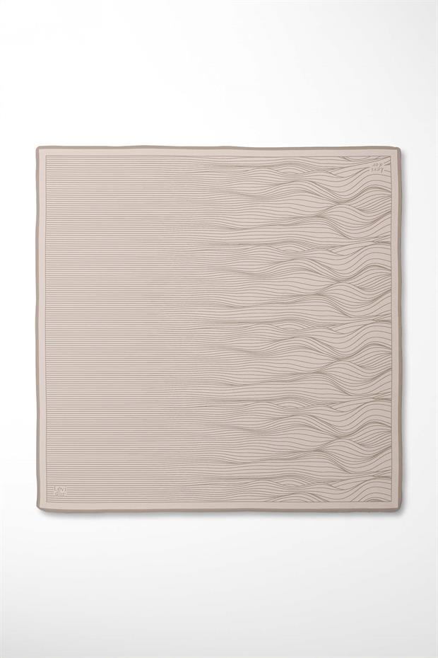 Vizon Çizgili Model Twill İpek Eşarp