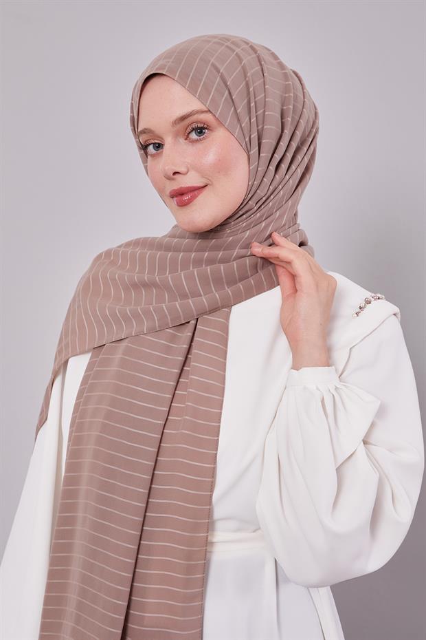 Vizon Çizgili Cazz Şal