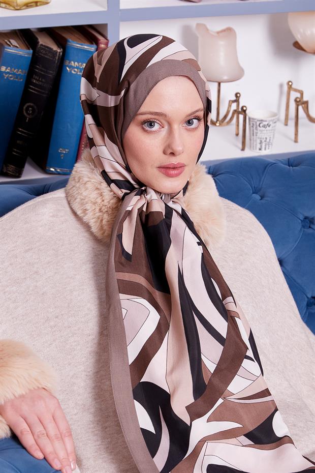 Vizon Damla Desen Royal Şal