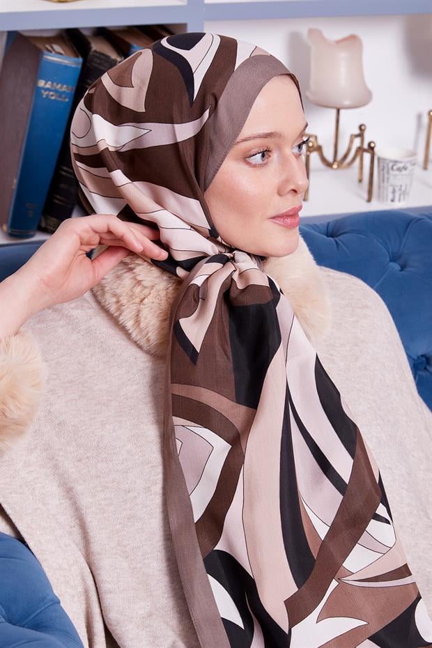 Vizon Damla Desen Royal Şal