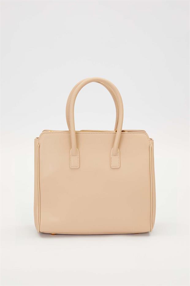 Vizon Deri Aksesuar Detaylı El Çantası