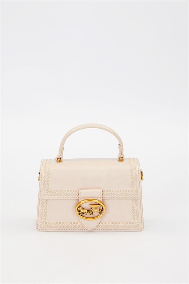 Vizon Desenli Askı Detay Omuz Çantası