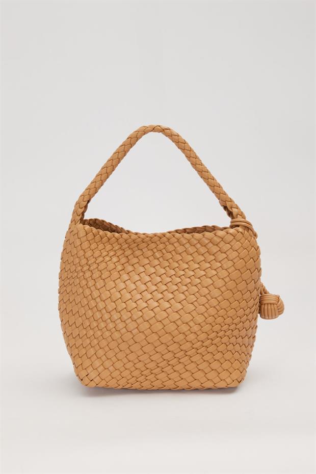 Vizon Dikdörtgen Form Örgü Model El Çantası