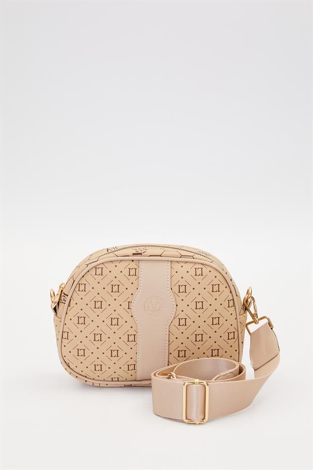 Vizon Dikey Şerit Detaylı Omuz Çantası