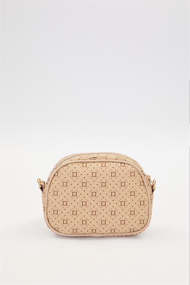 Vizon Dikey Şerit Detaylı Omuz Çantası