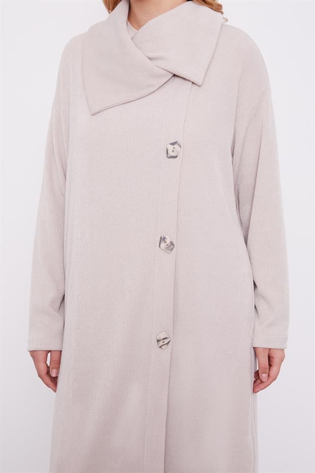 Vizon Düğme Detaylı Pantolonlu Tunik Takım