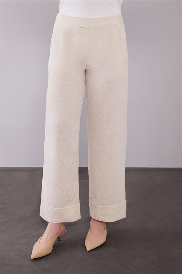 Vizon Düğmeli Bel Bağlama Detaylı İkili Takım