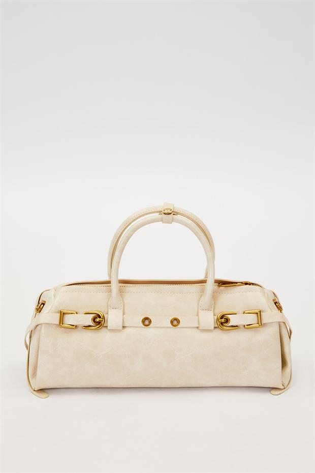 Vizon Eskitme Aksesuarlı El Çantası