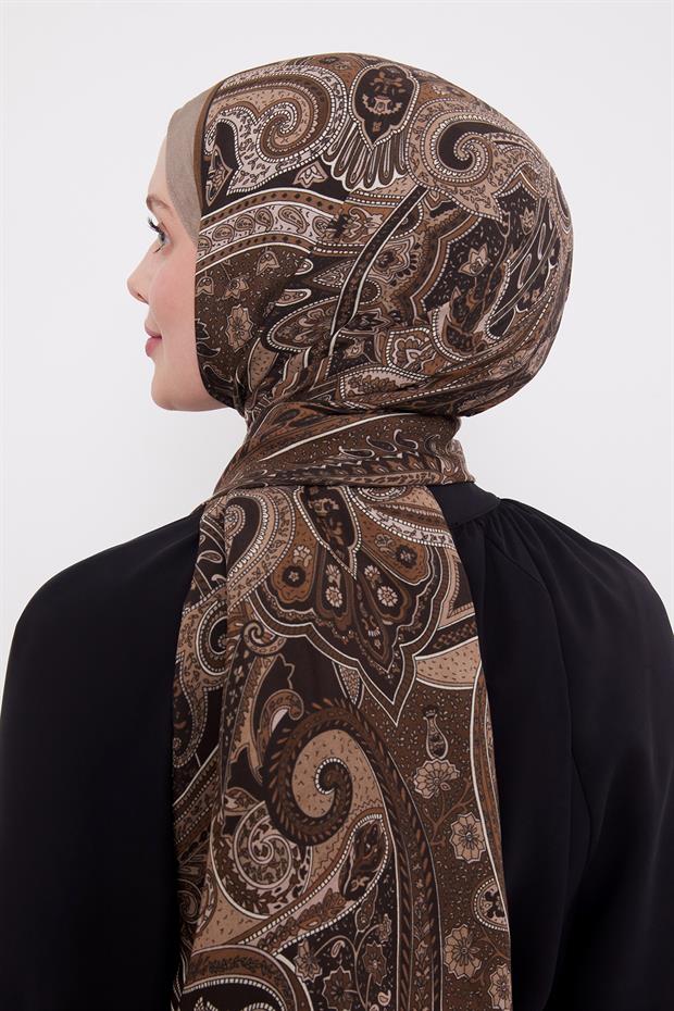 Etnik Desen Royal Şal Vizon