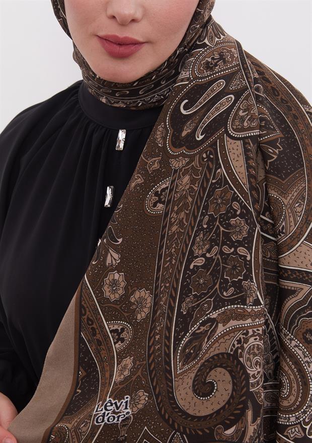 Etnik Desen Royal Şal Vizon