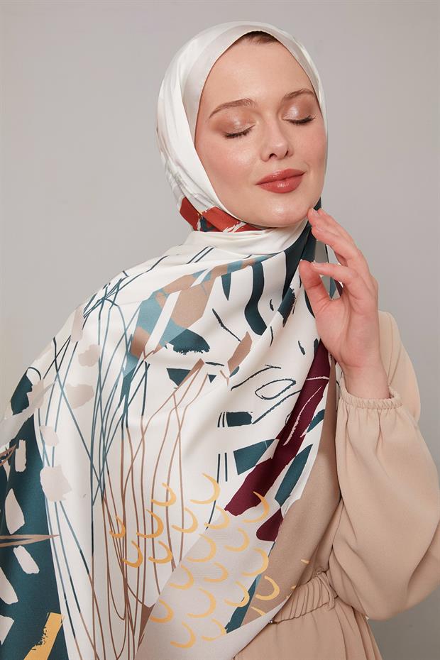 Vizon Fırçalı Desen Twill Şal