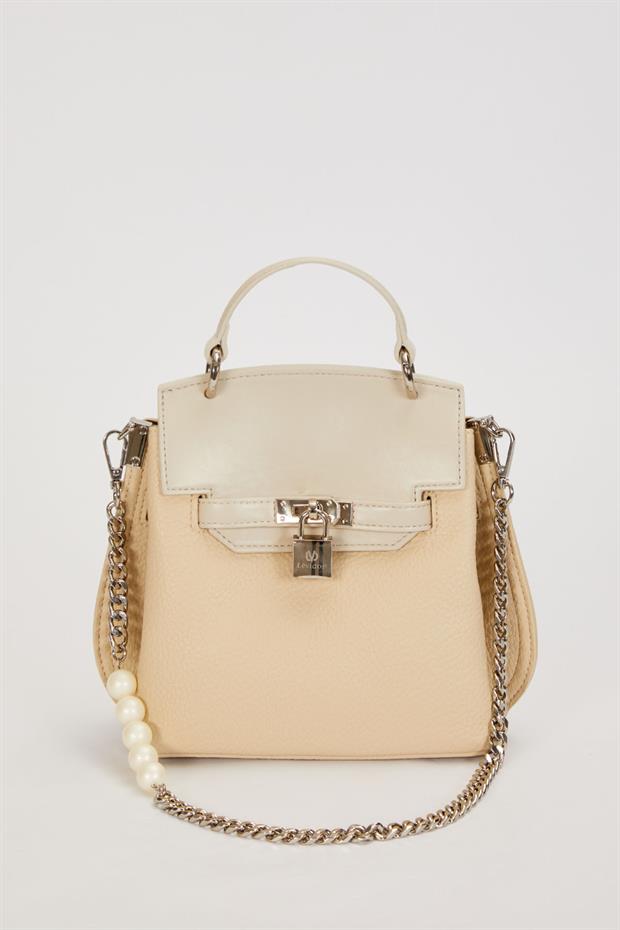 Vizon İnci Askı Detaylı El Çantası