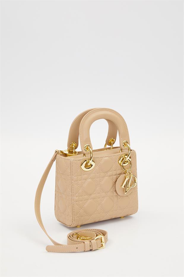 Vizon Kare Gold Zincir Detaylı El Çantası