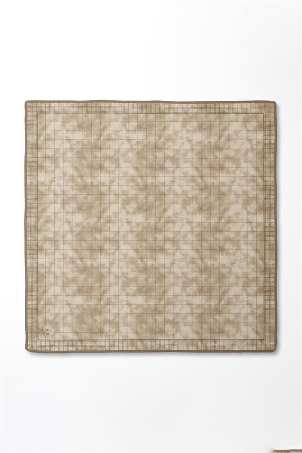 Vizon Kareli Twill İpek Eşarp