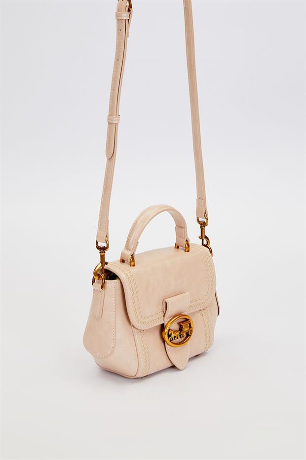 Vizon Kenar Desenli Dikişli El Çantası