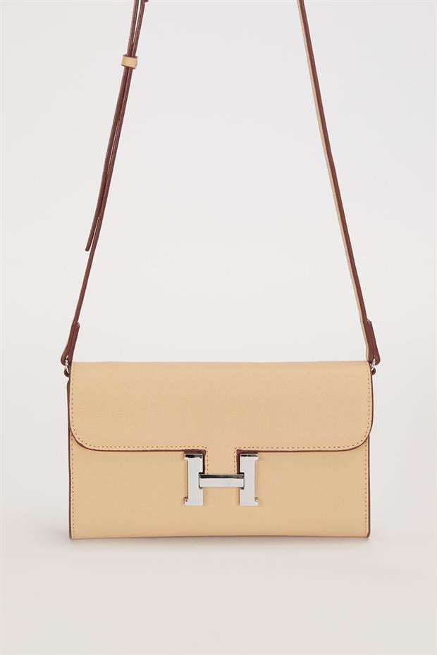 Vizon Kenar Dikiş Detaylı Omuz Çantası