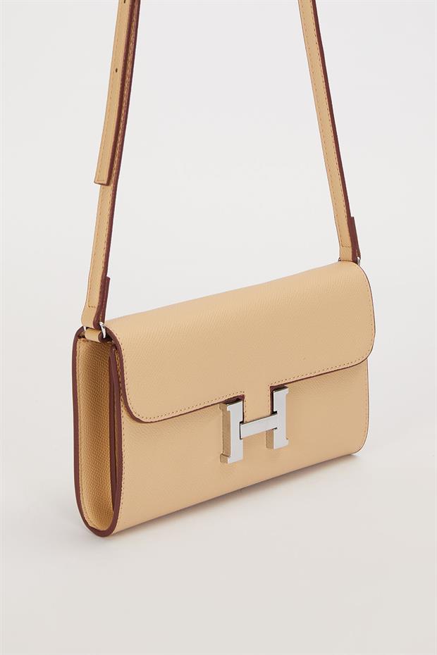 Vizon Kenar Dikiş Detaylı Omuz Çantası