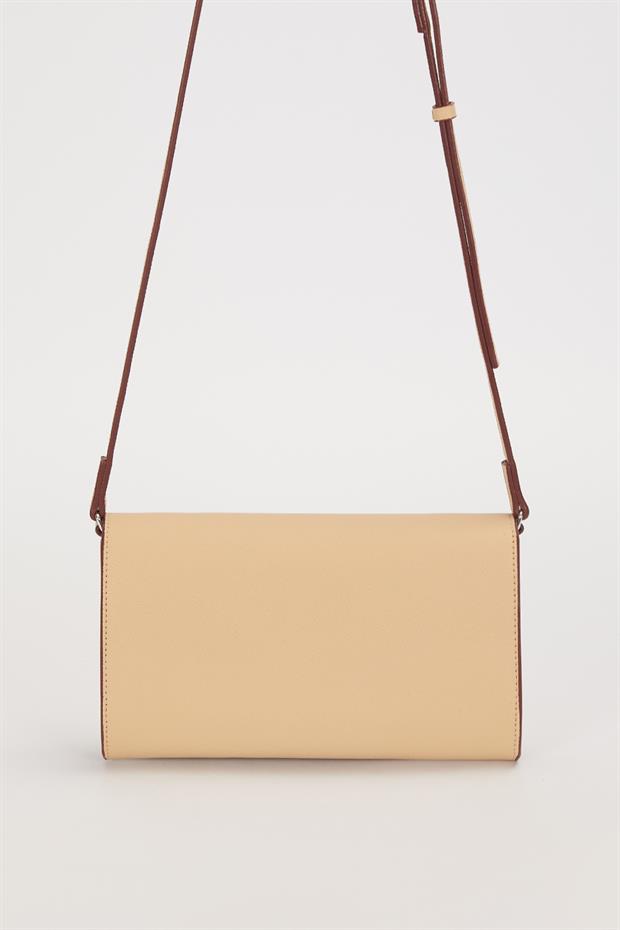 Vizon Kenar Dikiş Detaylı Omuz Çantası