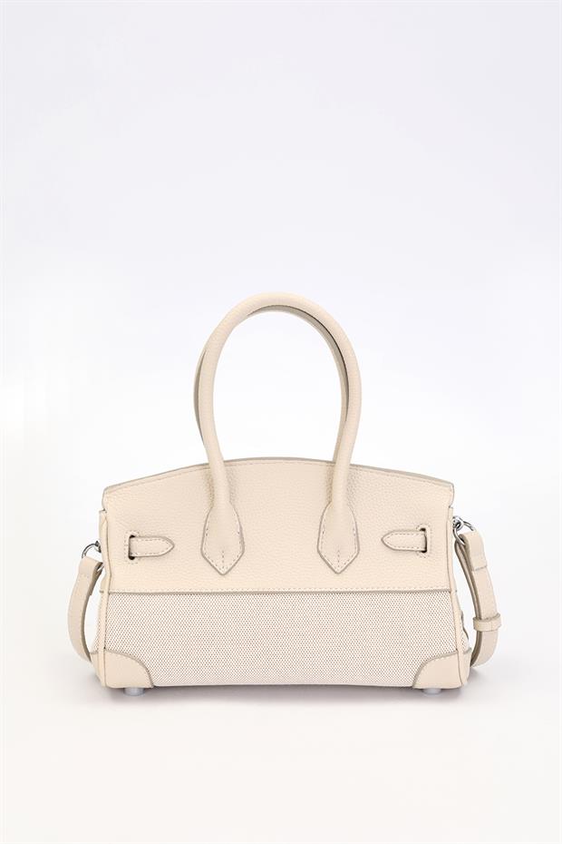 Vizon Kilit Detay Deri El Çantası