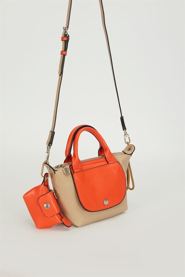 Vizon Mini Çanta Aksesuar Detaylı El Çantası