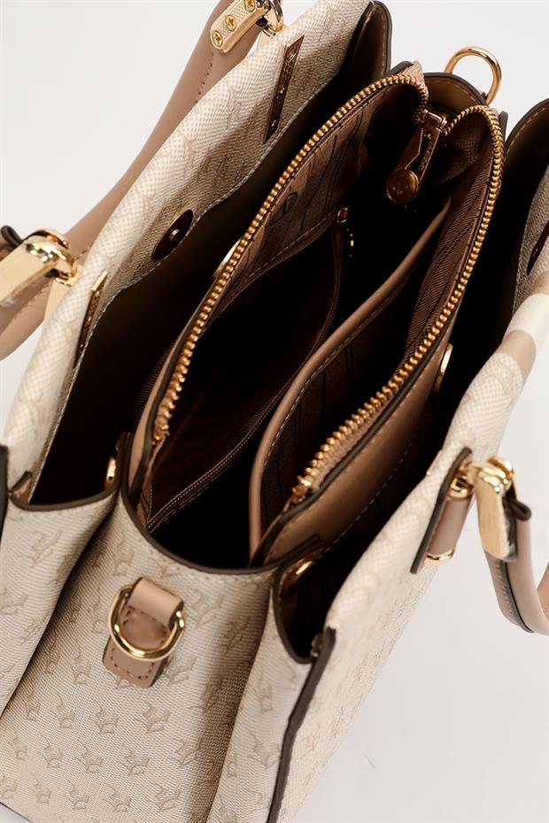 Vizon Monogram Desenli El Çantası