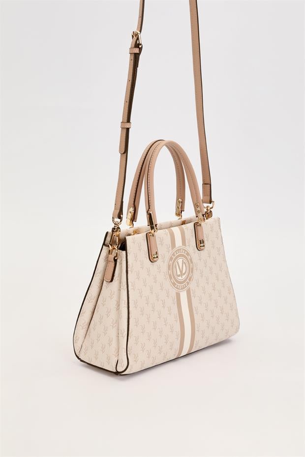 Vizon Monogram Desenli El Çantası