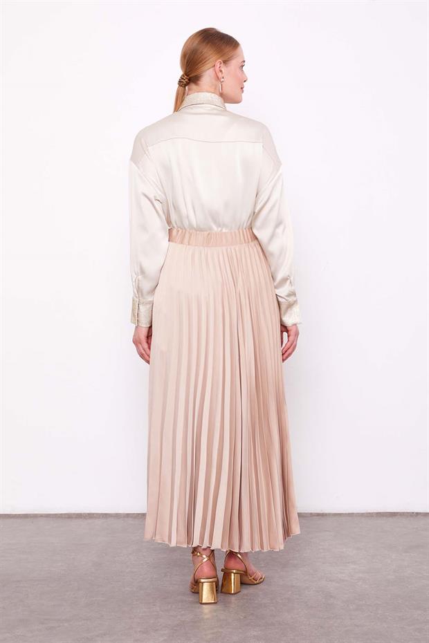 Vizon Piliseli Saten Etek