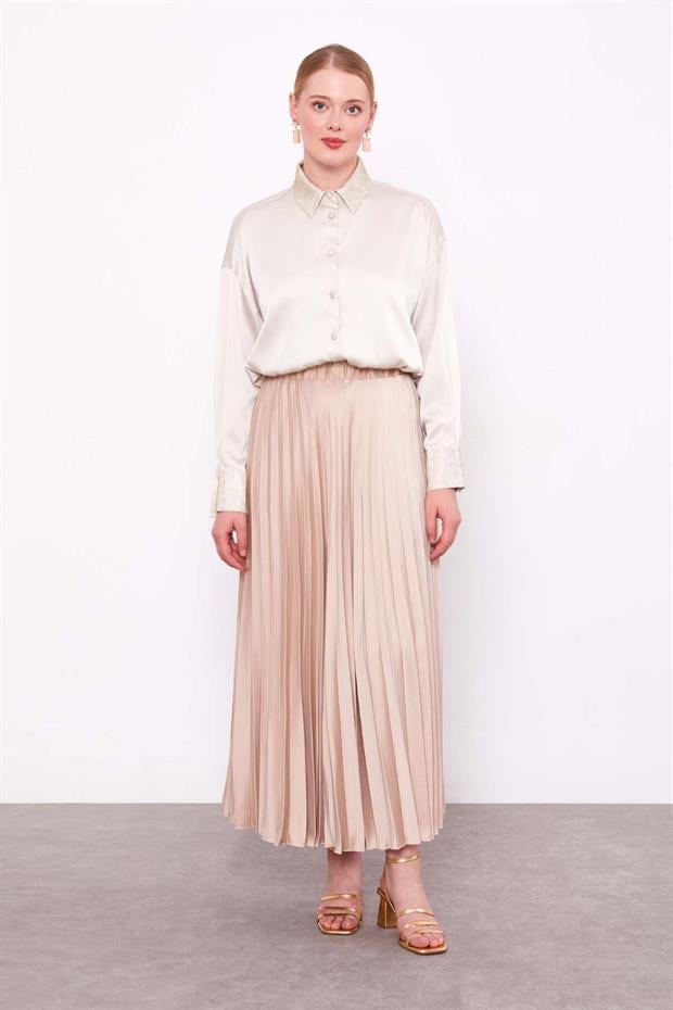 Vizon Piliseli Saten Etek