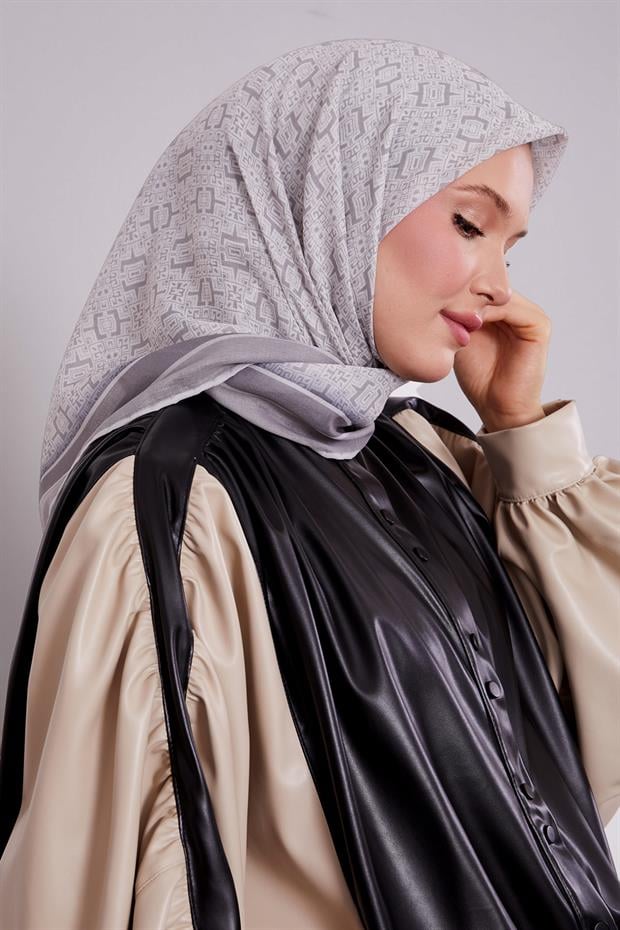 Vizon Puzzle Desen Soft Eşarp