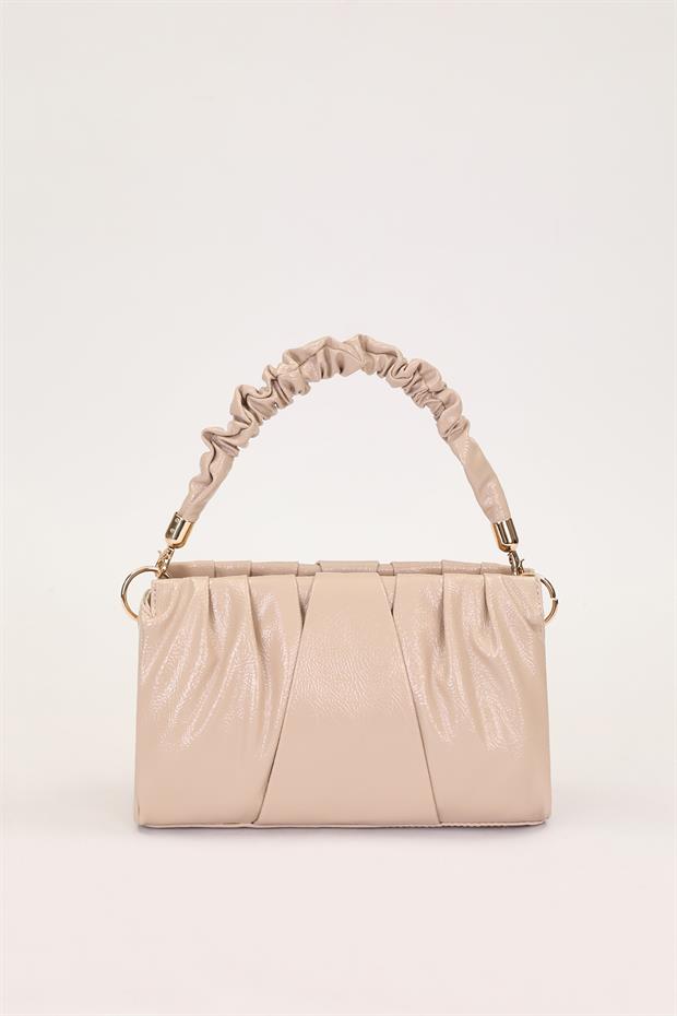 Vizon Rugan Büzgü Detaylı El Çantası