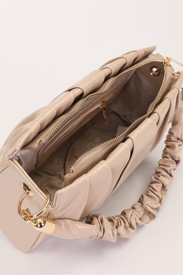 Vizon Rugan Büzgü Detaylı El Çantası
