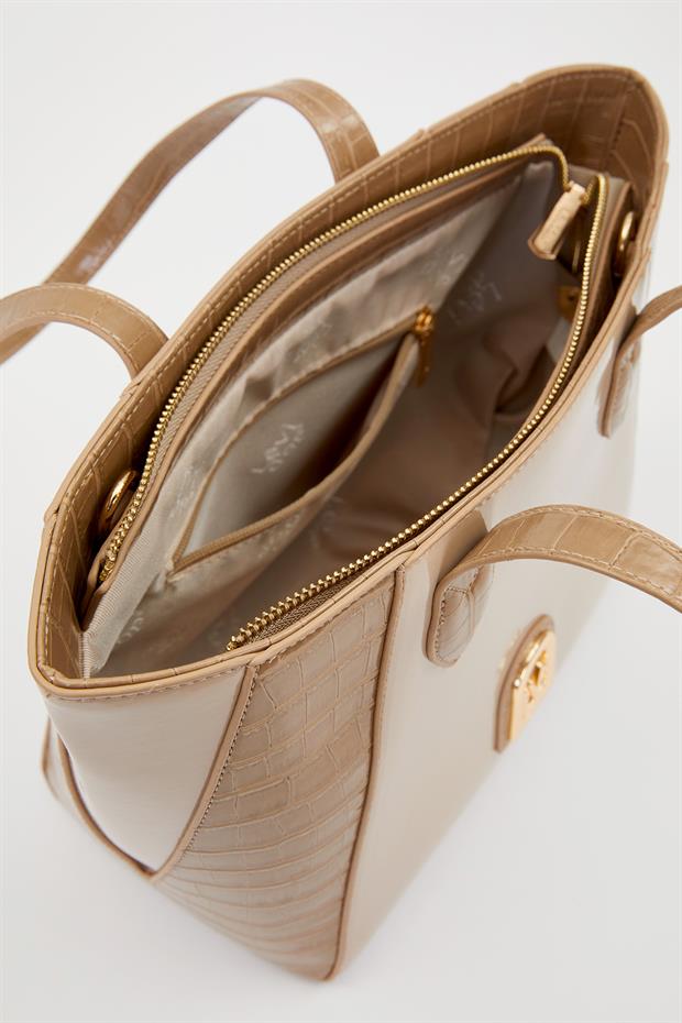 Vizon - Rugan Deri Detay Omuz Çantası