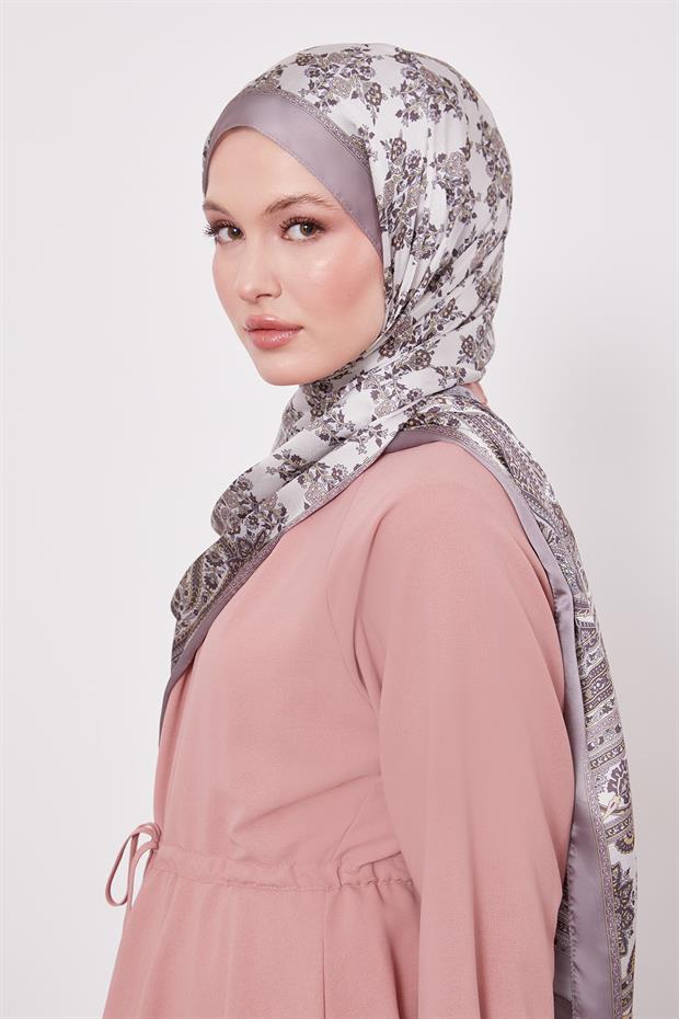 Vizon Sarmal Desen Hint İpeği Şal