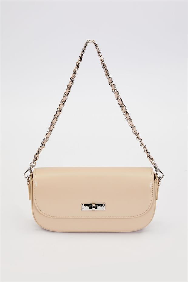 Vizon Silver Kilit Detaylı Omuz Çantası