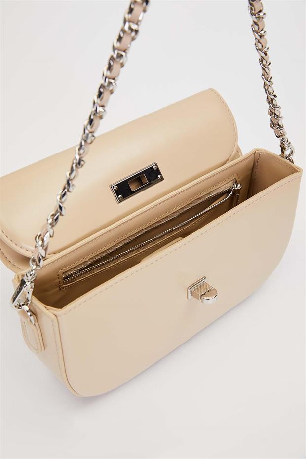 Vizon Silver Kilit Detaylı Omuz Çantası