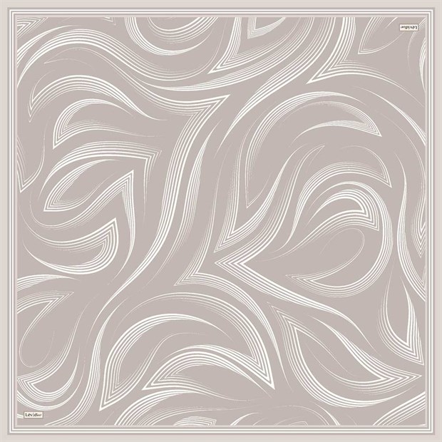 Vizon Soft Dalga Desenli Twill İpek Eşarp