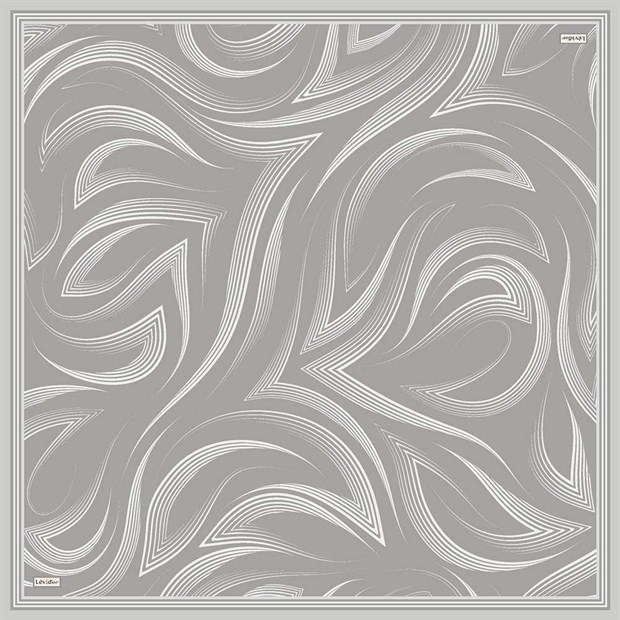 Vizon Soft Dalga Desenli Twill İpek Eşarp