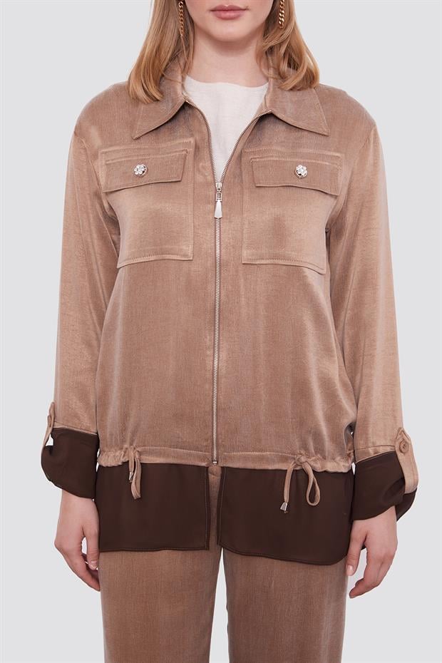 Vizon Tül Manşet Detaylı Cupra İkili Takım