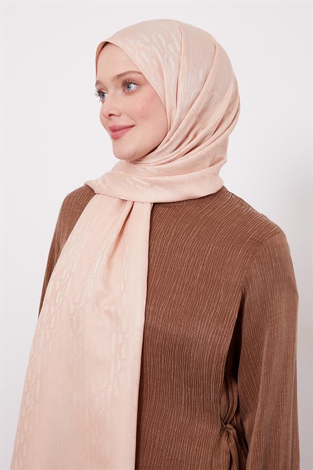 Yavruağzı Ataç Desen Blue Jakar Şal