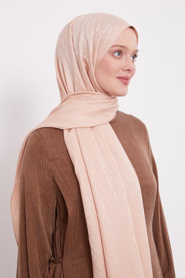 Yavruağzı Ataç Desen Blue Jakar Şal