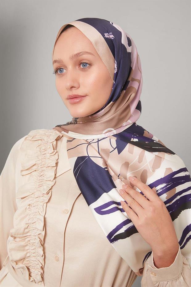 Yavruağzı Fırçalı Desen Twill Şal