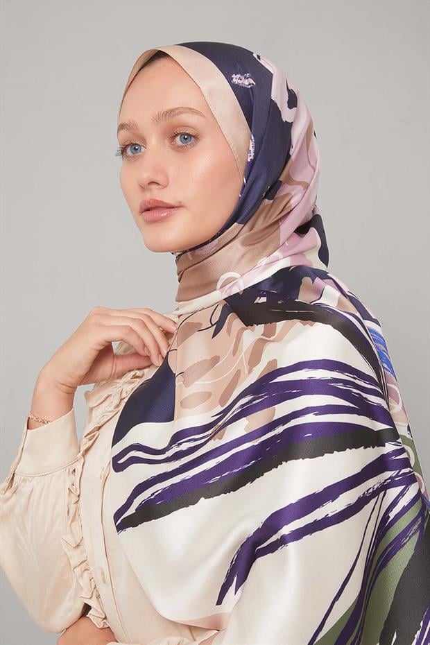 Yavruağzı Fırçalı Desen Twill Şal